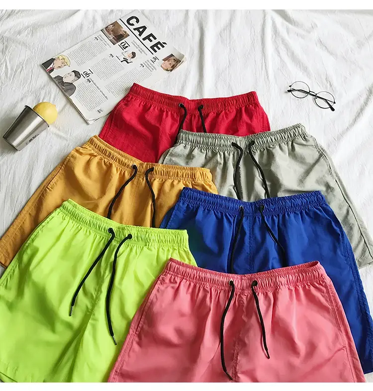 Blue Cotton Casual Shorts for Men Waterproof Surfing Trunks — feature 26