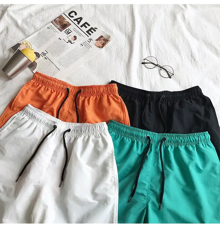 Blue Cotton Casual Shorts for Men Waterproof Surfing Trunks — feature 27