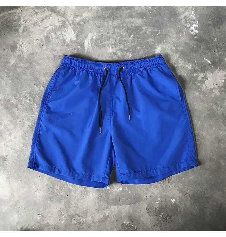 Blue Cotton Casual Shorts for Men Waterproof Surfing Trunks — feature 30