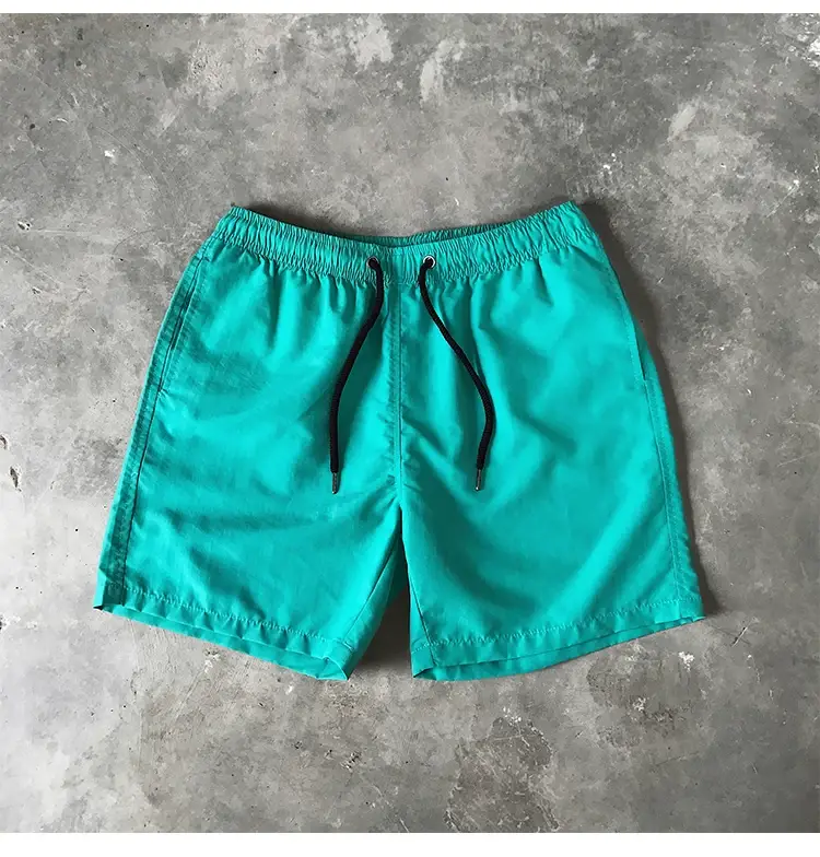 Blue Cotton Casual Shorts for Men Waterproof Surfing Trunks — feature 34