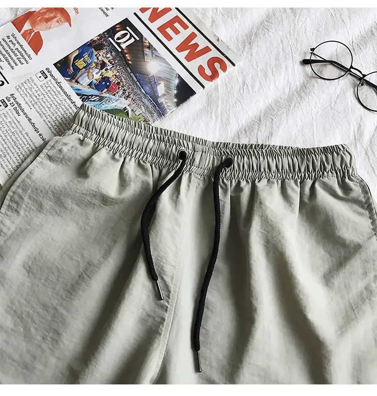 Blue Cotton Casual Shorts for Men Waterproof Surfing Trunks — feature 39
