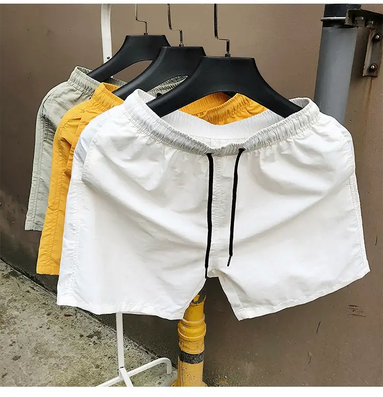 Blue Cotton Casual Shorts for Men Waterproof Surfing Trunks — feature 8