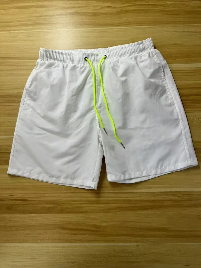 Blue Cotton Casual Shorts for Men Waterproof Surfing Trunks - Image 17