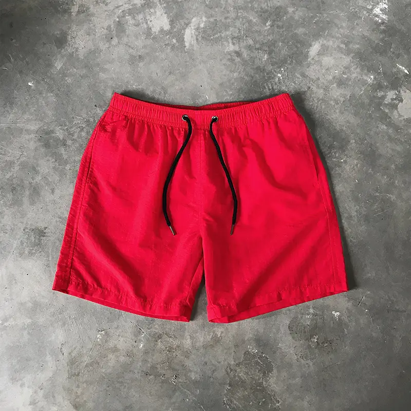 Blue Cotton Casual Shorts for Men Waterproof Surfing Trunks - Image 2