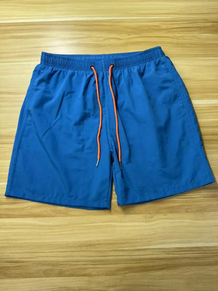 Blue Cotton Casual Shorts for Men Waterproof Surfing Trunks - Image 23