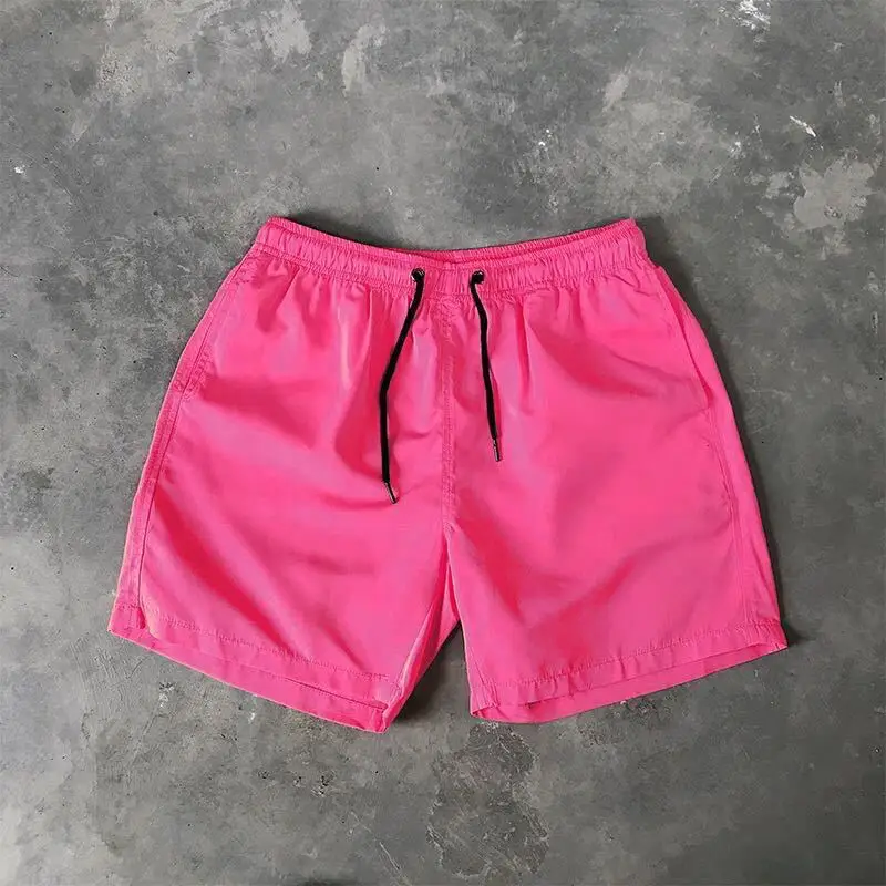 Blue Cotton Casual Shorts for Men Waterproof Surfing Trunks - Image 7