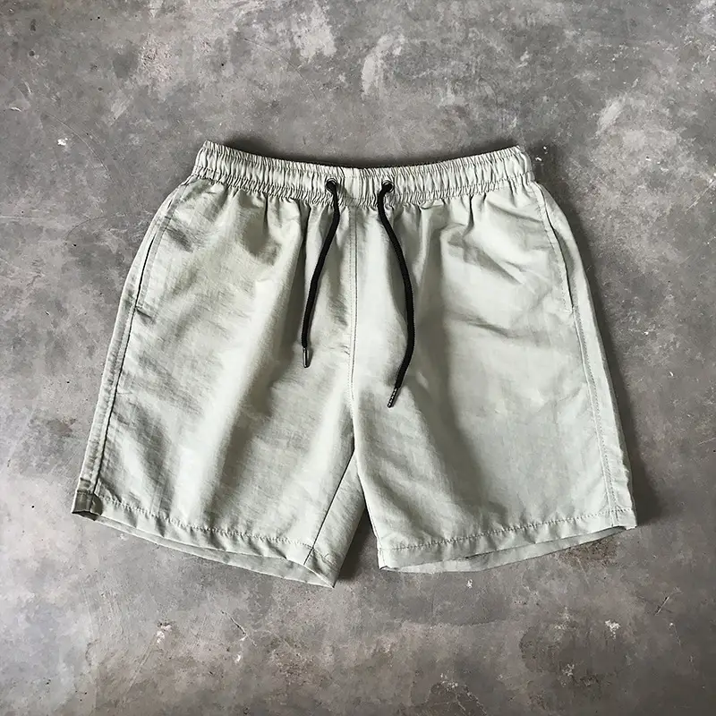 Blue Cotton Casual Shorts for Men Waterproof Surfing Trunks - Image 8