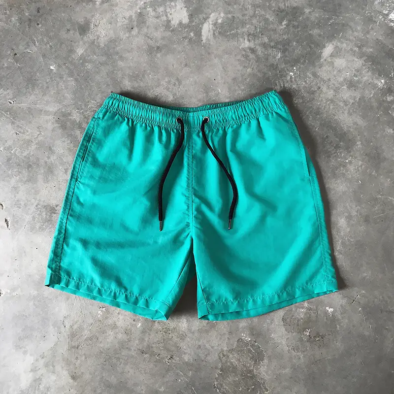 Blue Cotton Casual Shorts for Men Waterproof Surfing Trunks - Image 9