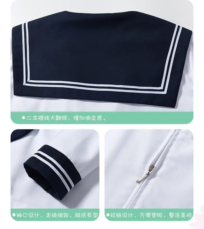 Blue Pleated Skirt for JK School Uniform — feature 7