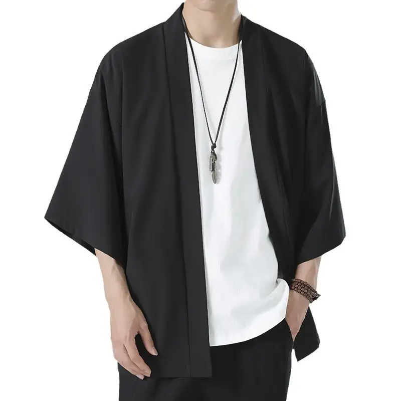 Men's White Ice Silk Sunproof Jacket Han Style - Image 12