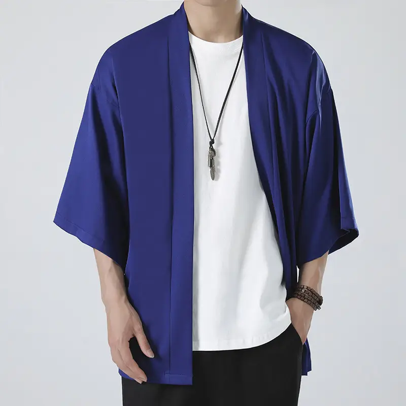 Men's White Ice Silk Sunproof Jacket Han Style — feature 13