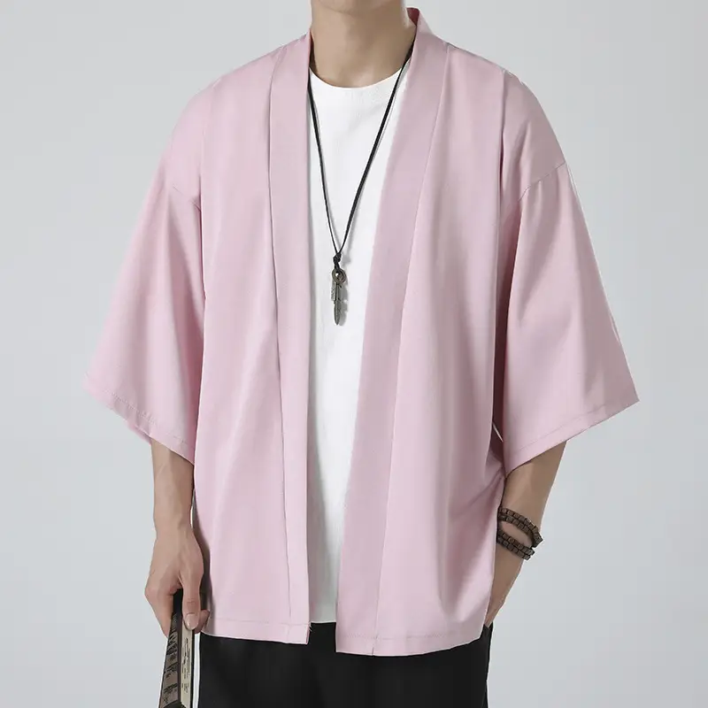 Men's White Ice Silk Sunproof Jacket Han Style — feature 17