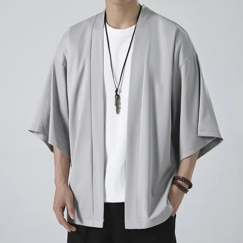 Men's White Ice Silk Sunproof Jacket Han Style — feature 19