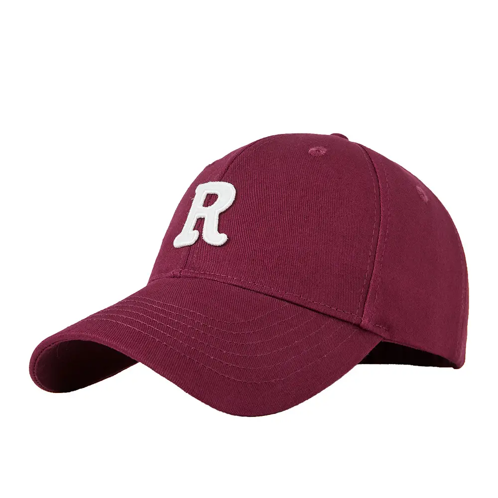 Men R Letter Baseball Cap Black Summer High End - Image 38