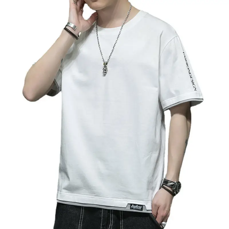 Pure Cotton Paris Print T-Shirt Plus Size Men - Image 20