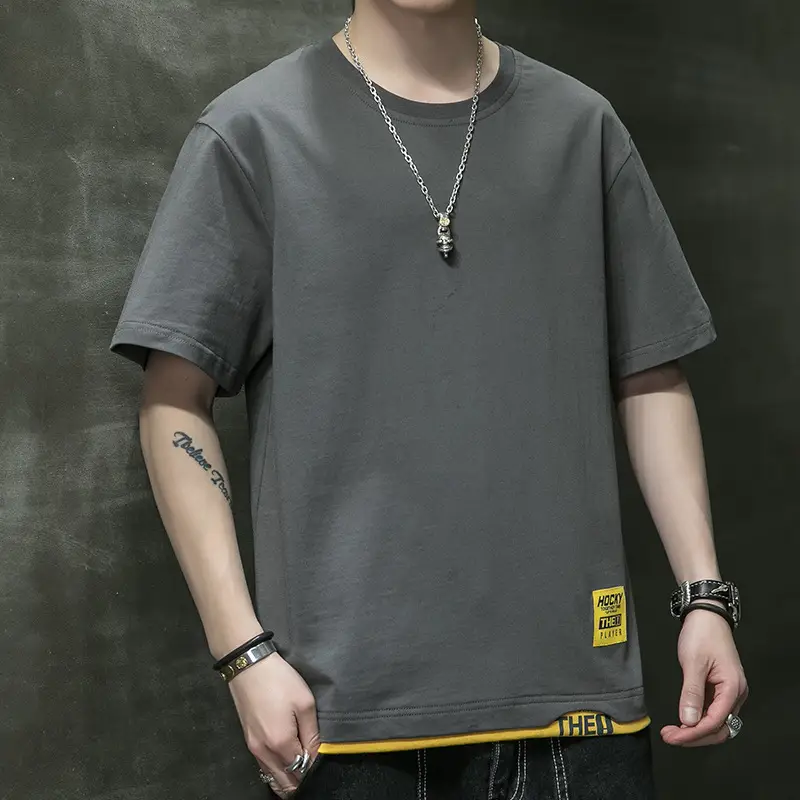 Pure Cotton Paris Print T-Shirt Plus Size Men - Image 2
