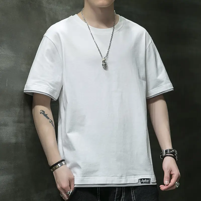 Pure Cotton Paris Print T-Shirt Plus Size Men - Image 8