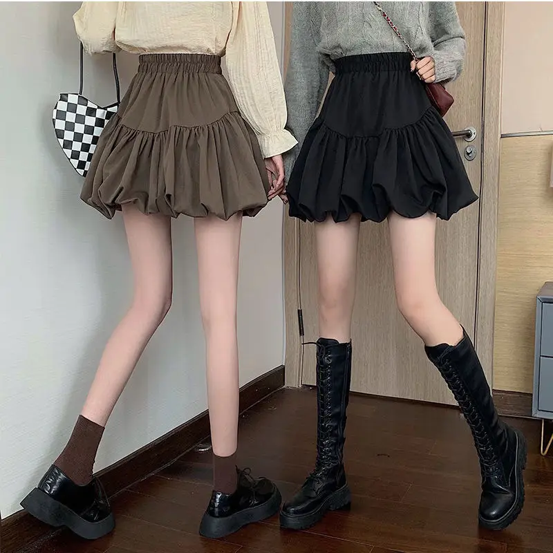 Black Fluffy A-Line Skirt for Women 2025 - Image 6