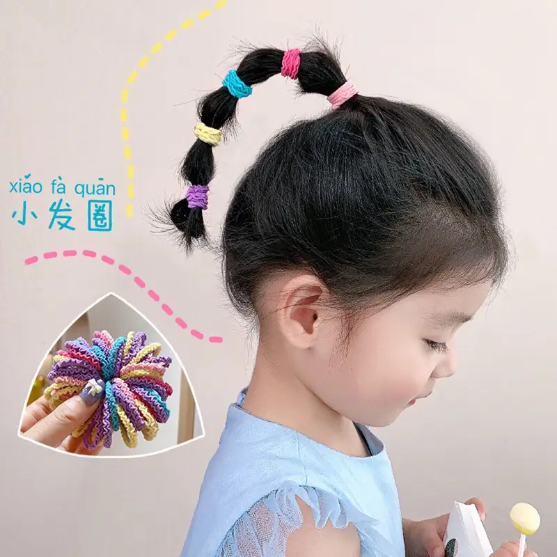 Rubber Hair Ties for Girls 93cm Rainbow - Image 4