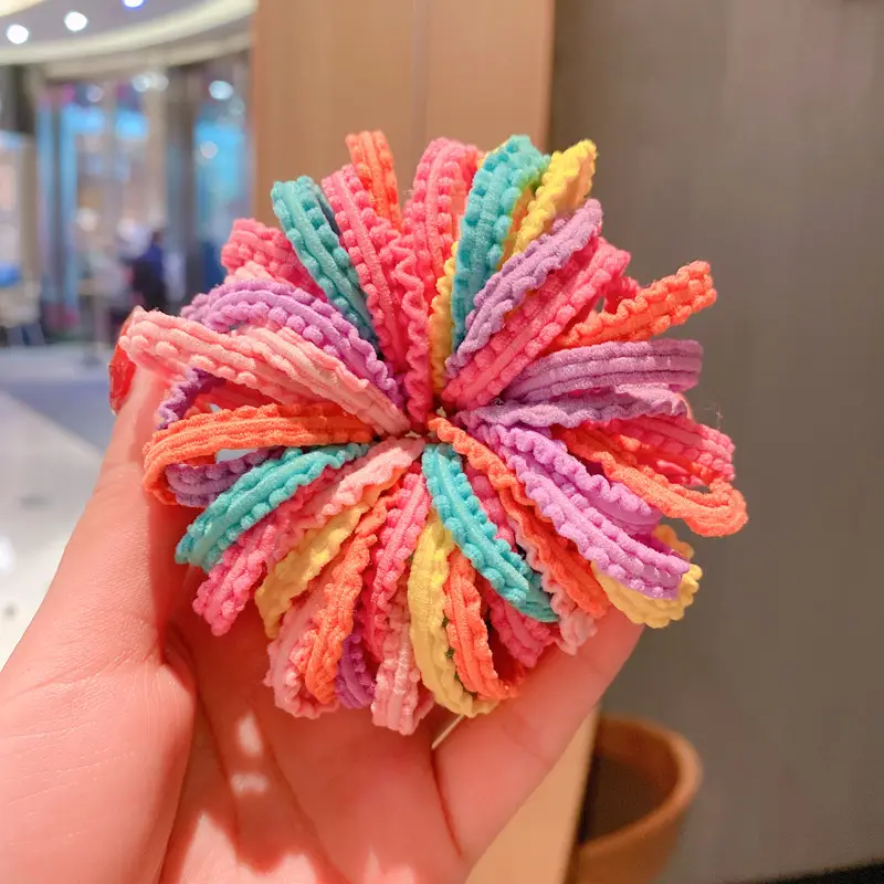 Rubber Hair Ties for Girls 93cm Rainbow - Image 2