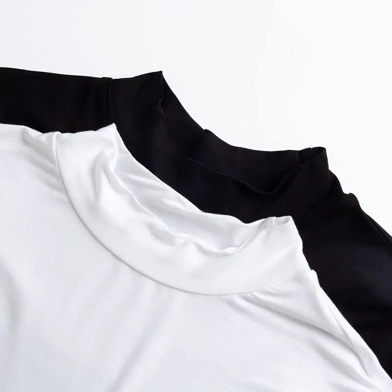 Women's Black Long Sleeve Top with White Pants Set - Image 9