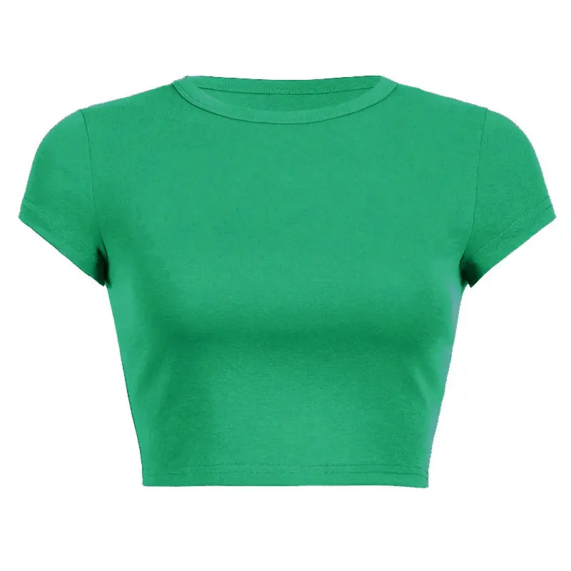 Women Brown Cotton Short Sleeve T-Shirt Casual Summer - Image 2