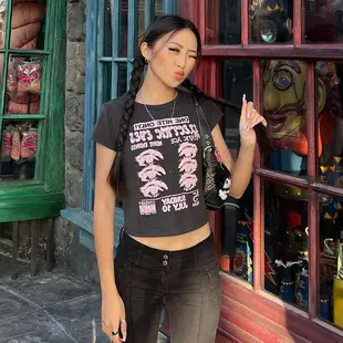 Women Brown Cotton Short Sleeve T-Shirt Casual Summer — feature 3