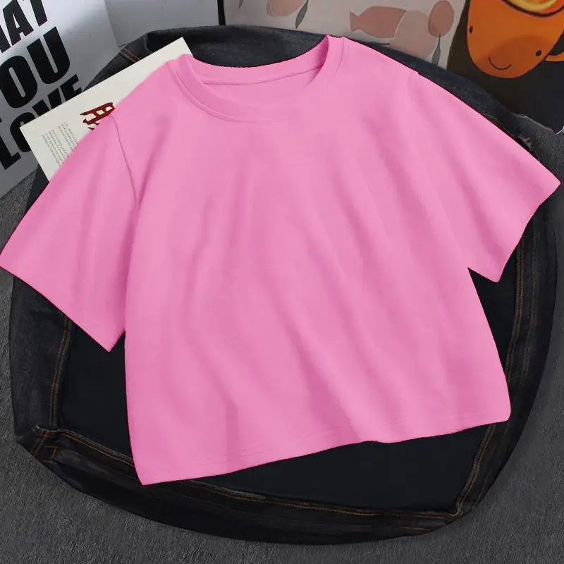 Women Brown Cotton Short Sleeve T-Shirt Casual Summer - Image 13