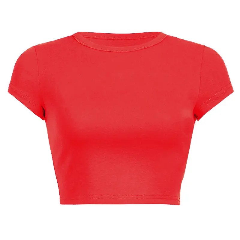 Women Brown Cotton Short Sleeve T-Shirt Casual Summer - Image 4