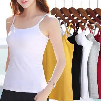 Women's Grey Cotton Sleeveless Camisole Small - Image 27