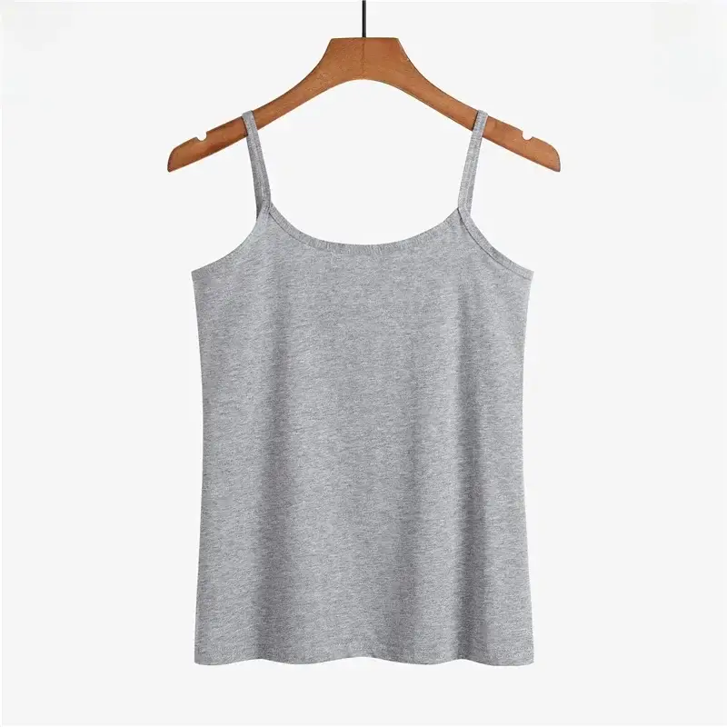 Women's Grey Cotton Sleeveless Camisole Small - Image 11