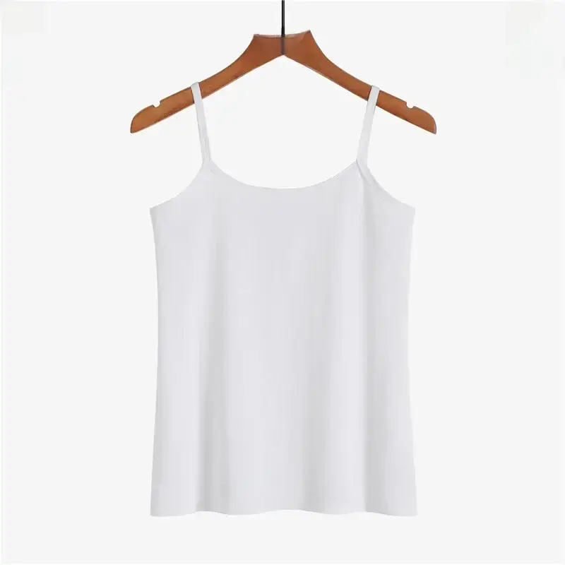 Women's Grey Cotton Sleeveless Camisole Small - Image 2