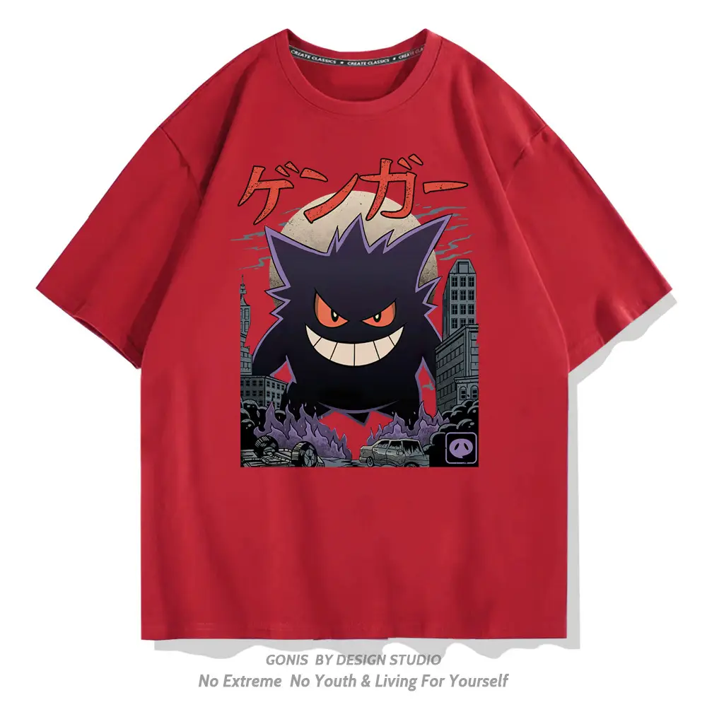 Y Pokémon Ghost Baby Anime T-Shirt Green Short Sleeve - Image 4