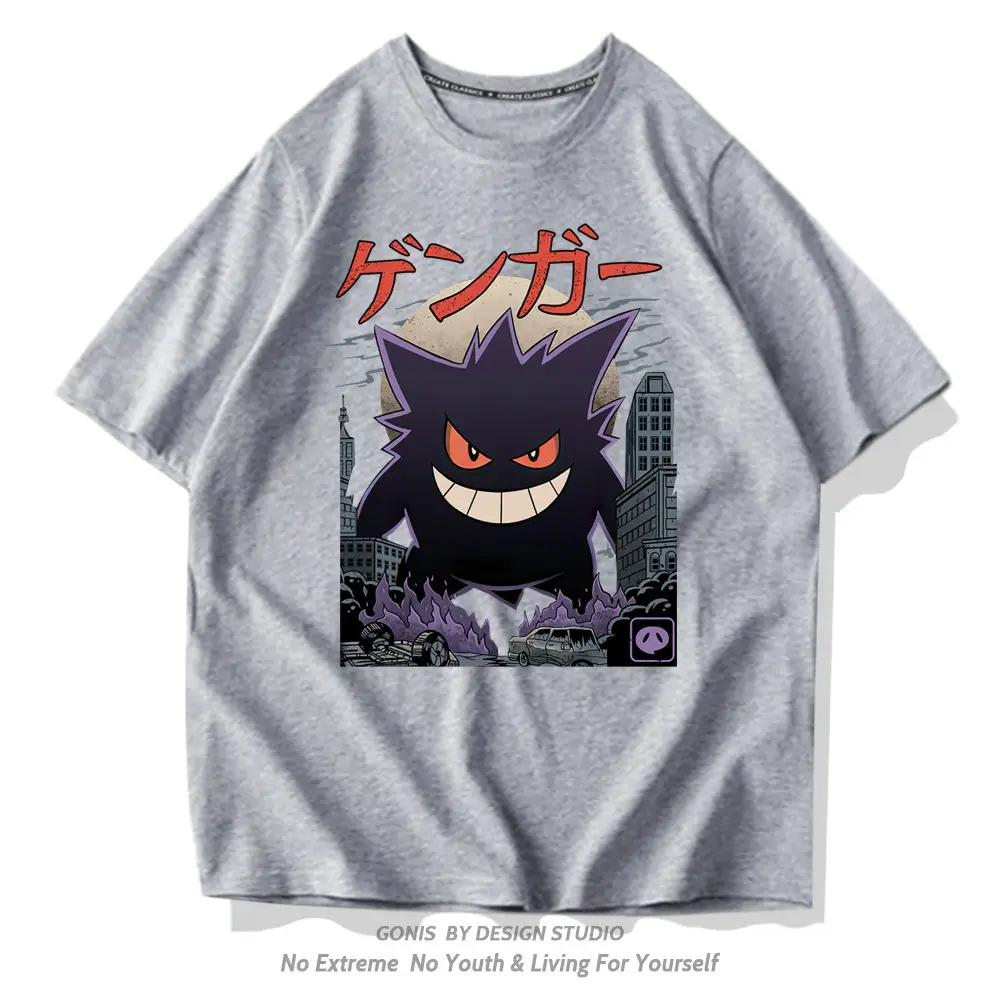 Y Pokémon Ghost Baby Anime T-Shirt Green Short Sleeve - Image 10