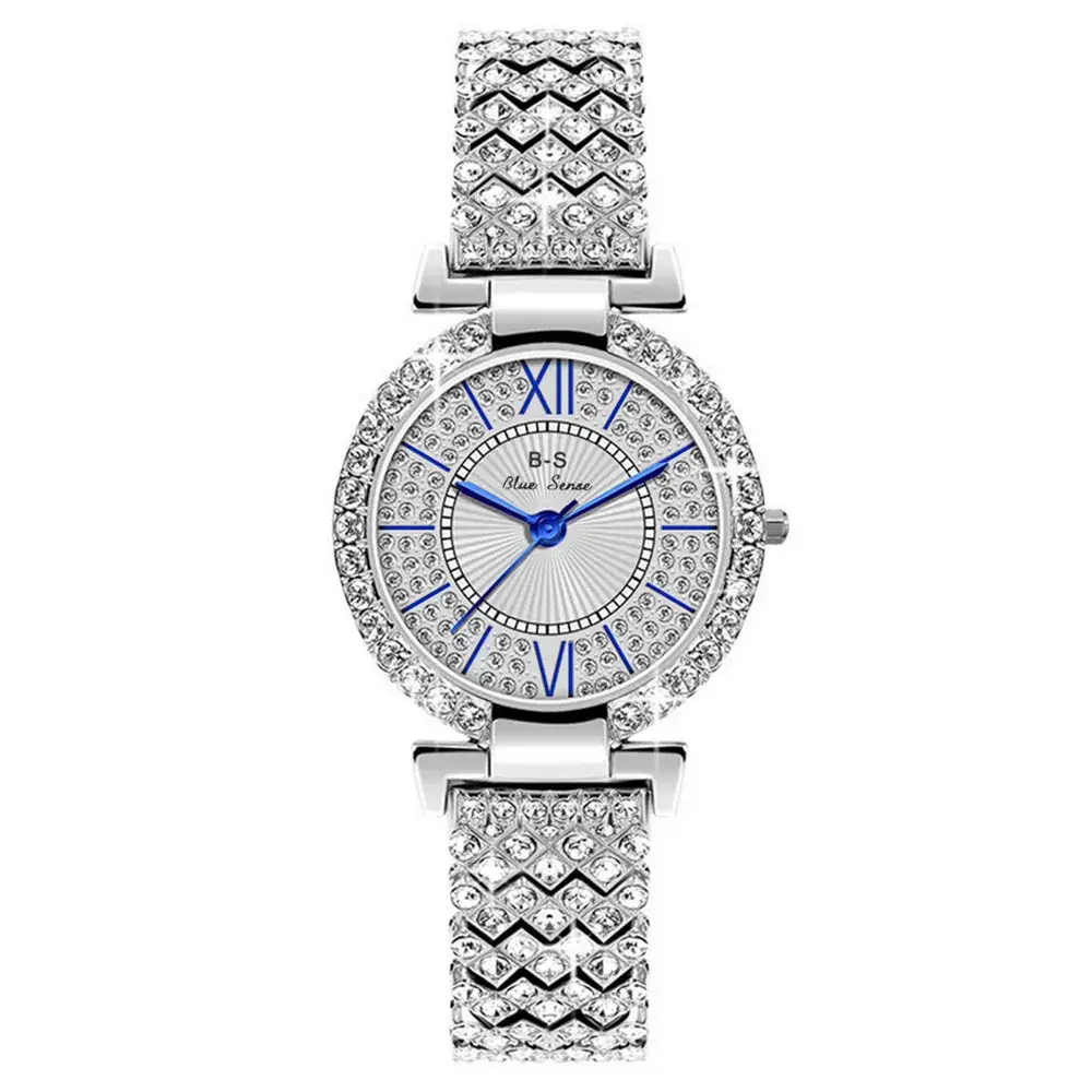 Rose Gold Diamond Bracelet Quartz Watch for Women - Image 2