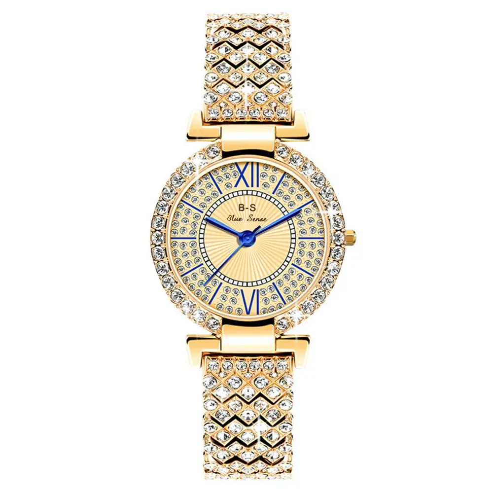 Rose Gold Diamond Bracelet Quartz Watch for Women - Image 3