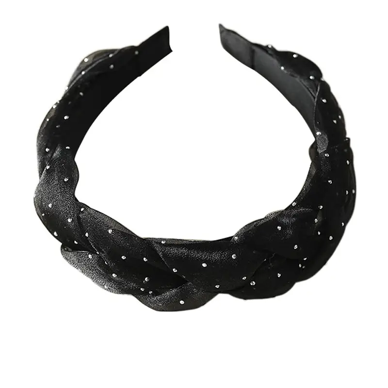 Black Skull Top Twist Headband with Star Accents - Image 8
