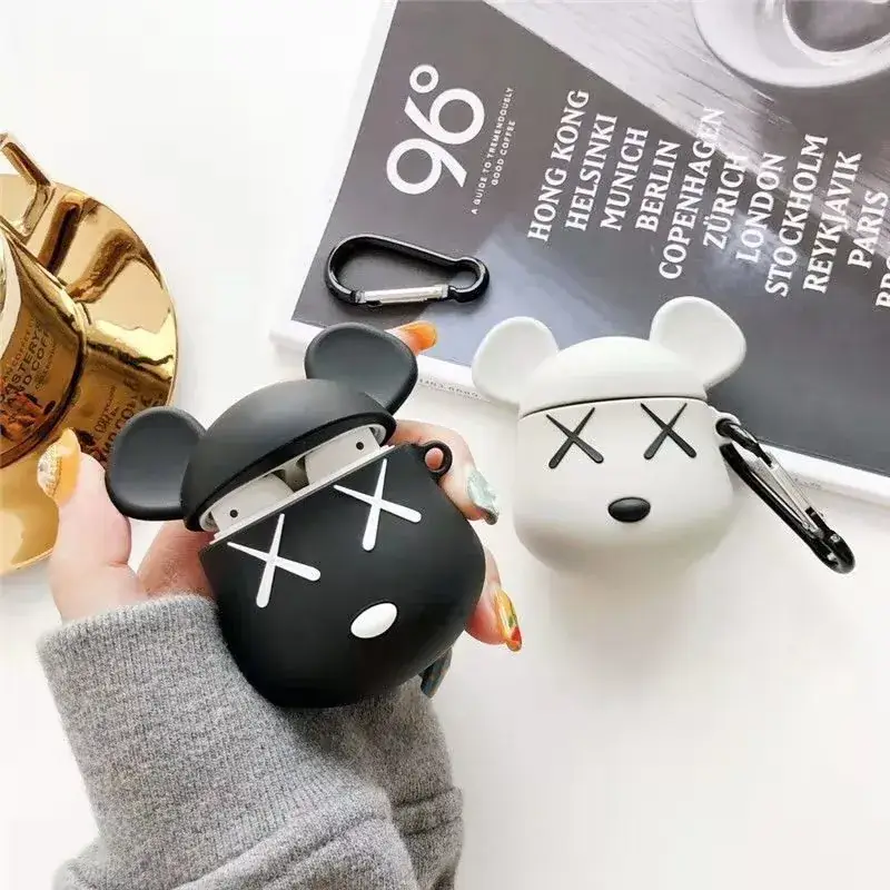 Cat Design Bluetooth Headphone Cover White Anti-Fall - Image 26