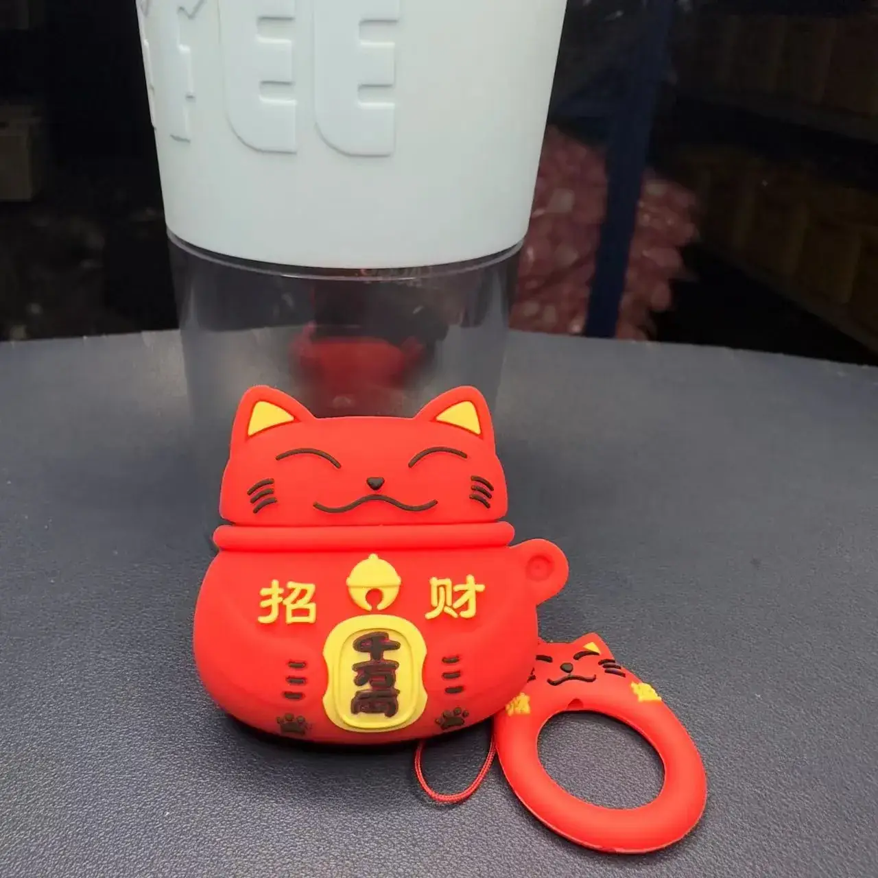 Cat Design Bluetooth Headphone Cover White Anti-Fall — feature 18
