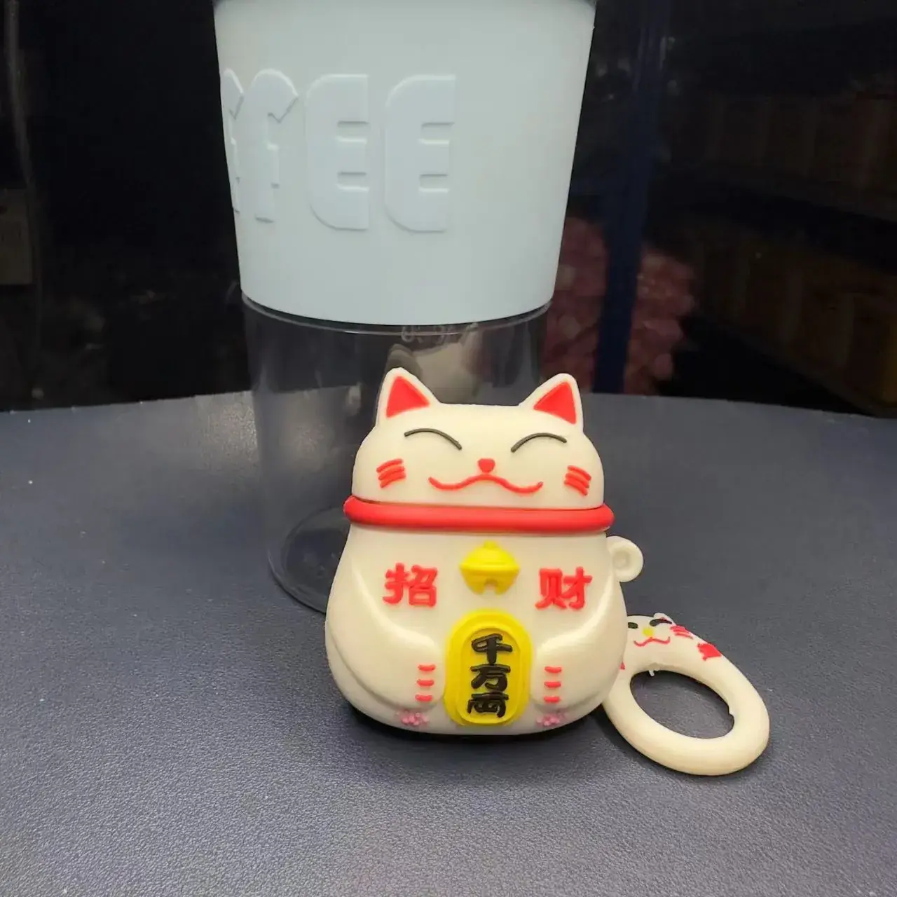 Cat Design Bluetooth Headphone Cover White Anti-Fall — feature 19