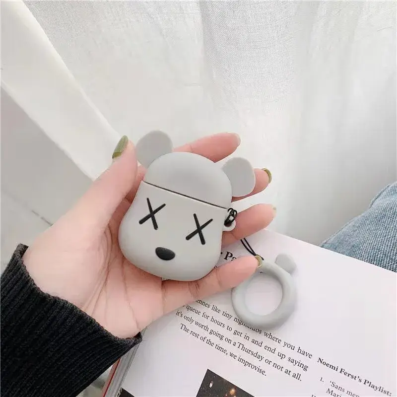 Cat Design Bluetooth Headphone Cover White Anti-Fall - Image 4