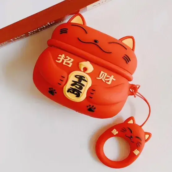 Cat Design Bluetooth Headphone Cover White Anti-Fall - Image 7