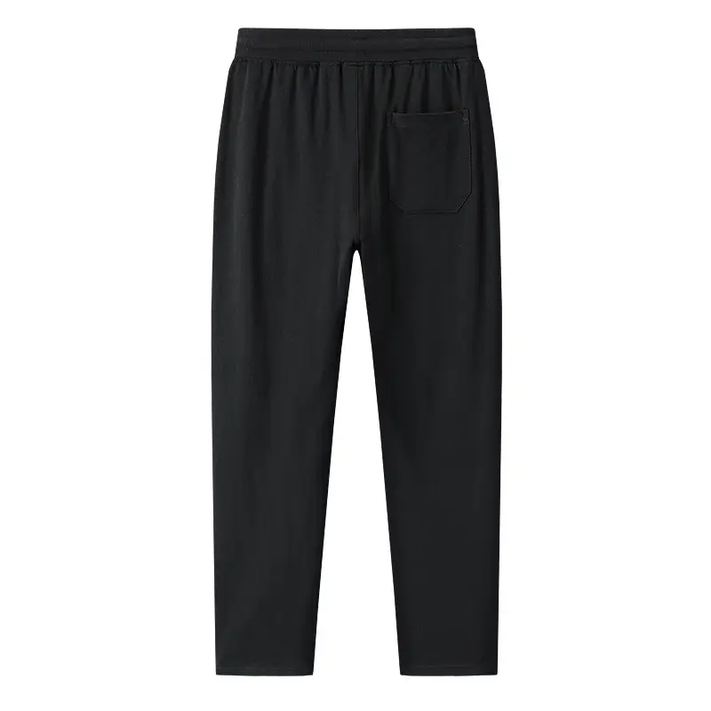 Men Pure Cotton Straight Cut Trousers Plus Size Grey - Image 5