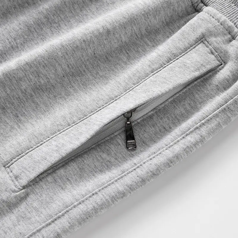Men Pure Cotton Straight Cut Trousers Plus Size Grey - Image 6