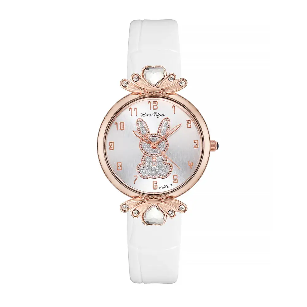 Rabbit Pattern Bow Watch with Crystal Accents - Image 9