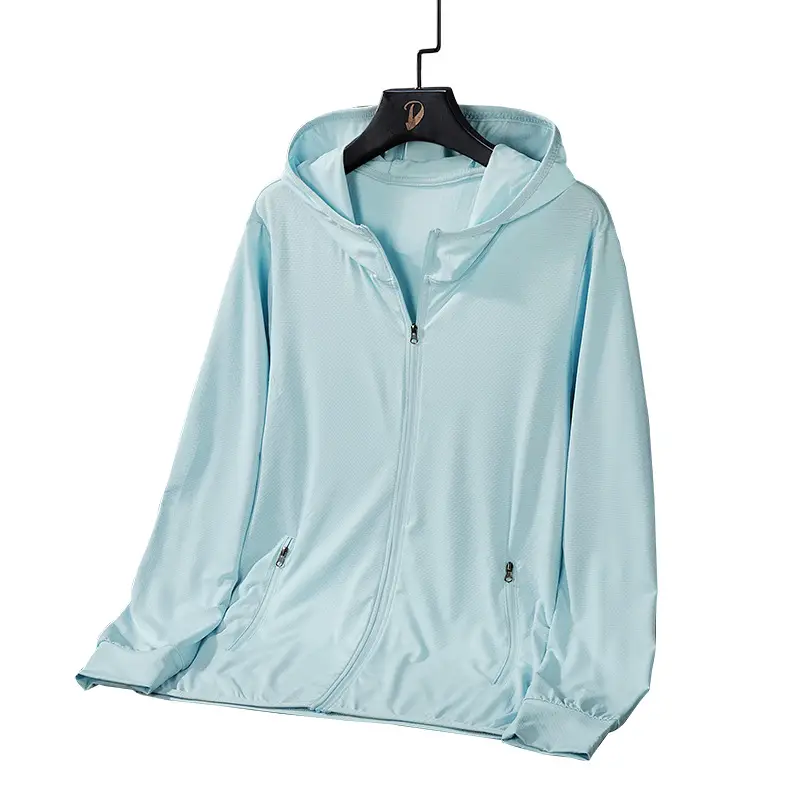 Men's Ice Silk Hoodie Grey Skin-Breathable