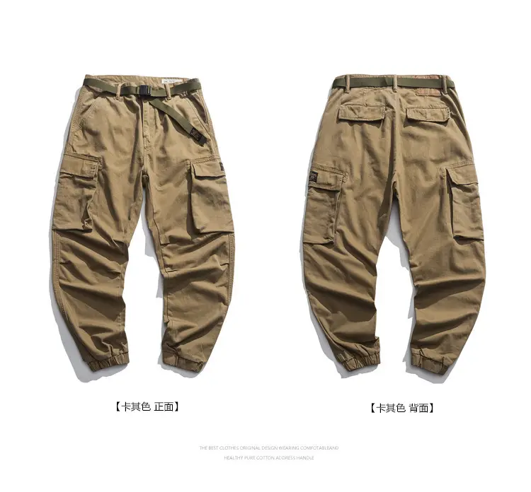 Men's Tanned Cargo Pants with Belt Buckle — feature 6