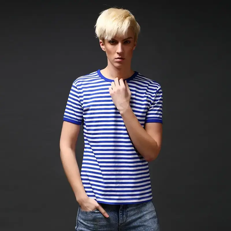 2025 Summer Striped T-Shirt Large Size Group Purchase - Image 3
