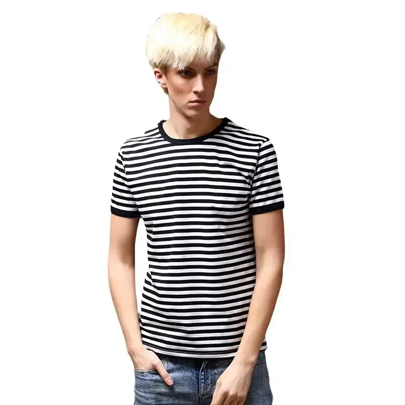 2025 Summer Striped T-Shirt Large Size Group Purchase - Image 8