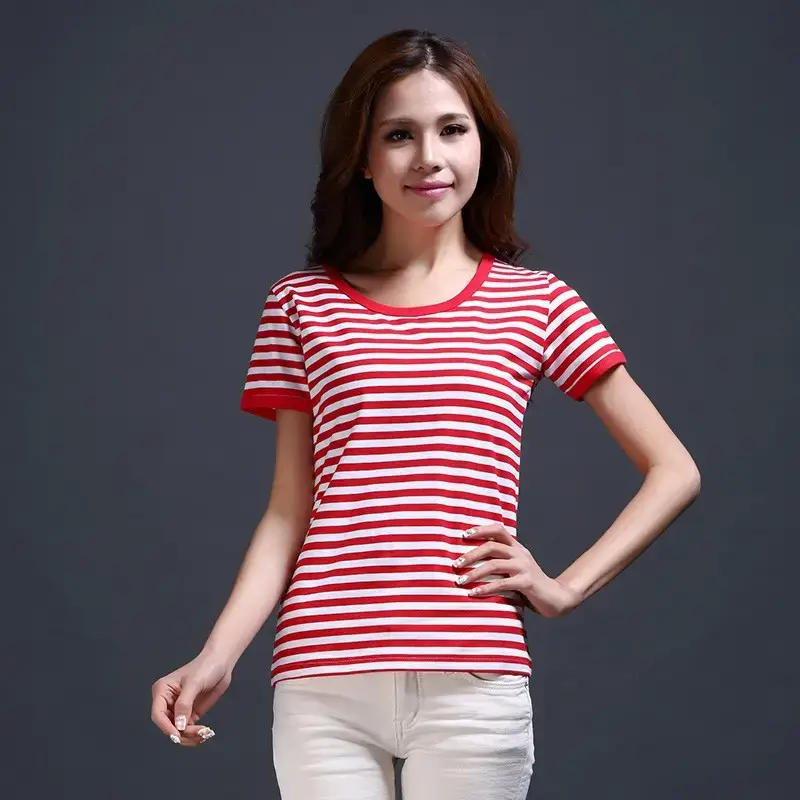 2025 Summer Striped T-Shirt Large Size Group Purchase - Image 6
